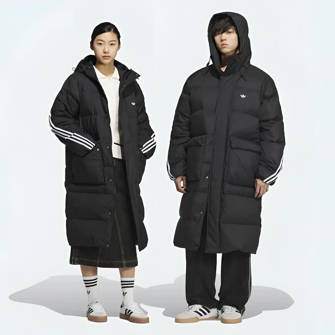 【滔搏联动】Adidas阿迪达斯3S LONG DOWN U双旦礼休闲羽绒服KC2564