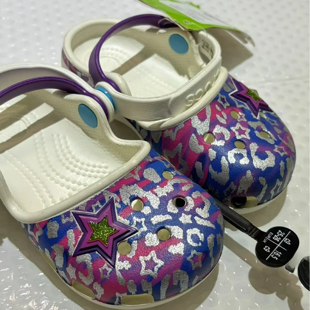 卡家/紫色星星儿童洞洞鞋