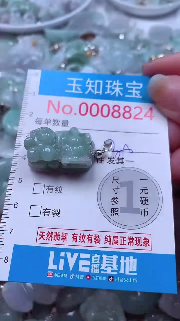 吊坠(不含链)未镶嵌翡翠8824