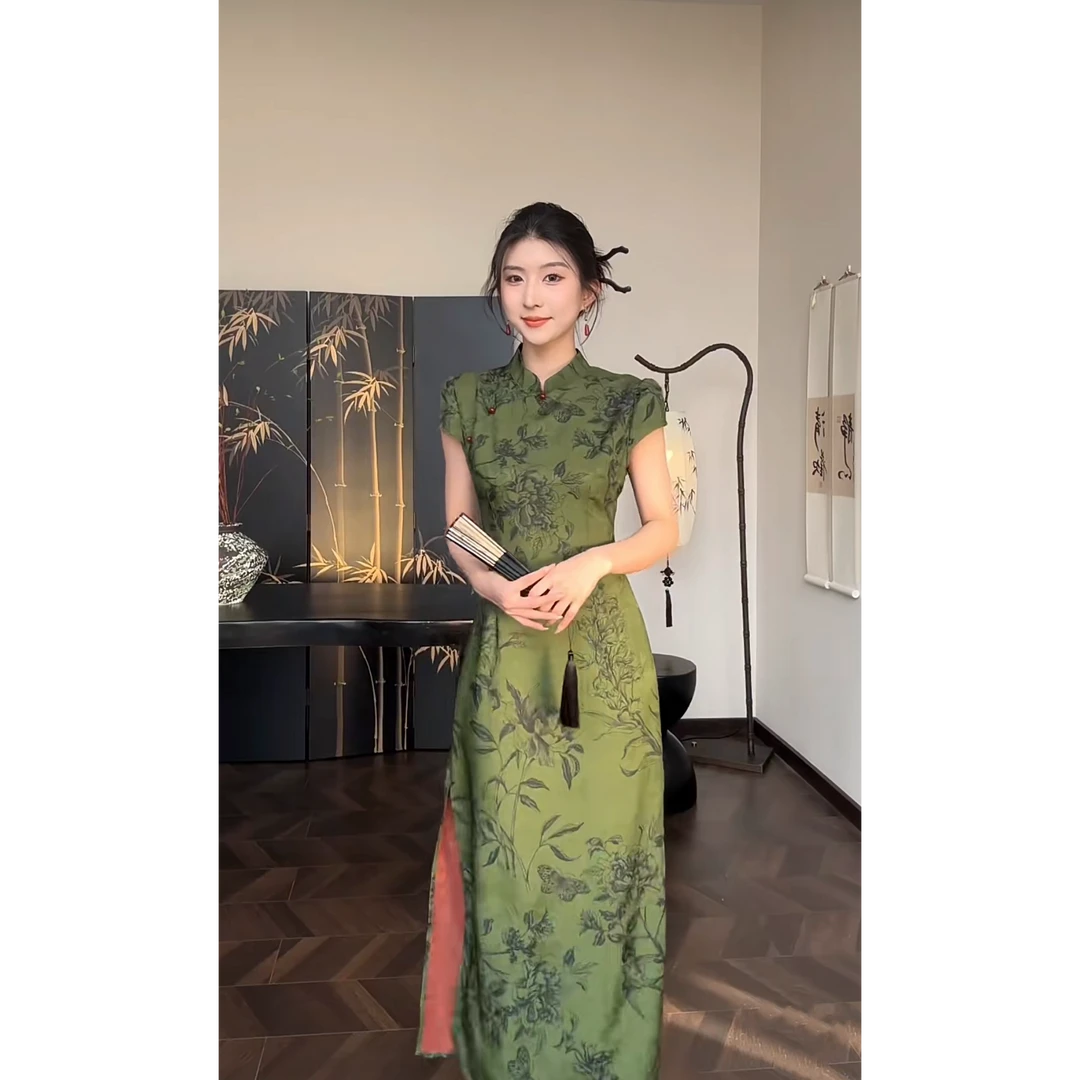 夏季新款新中式国风大方得体的旗袍改良日常可穿气质连衣裙女369