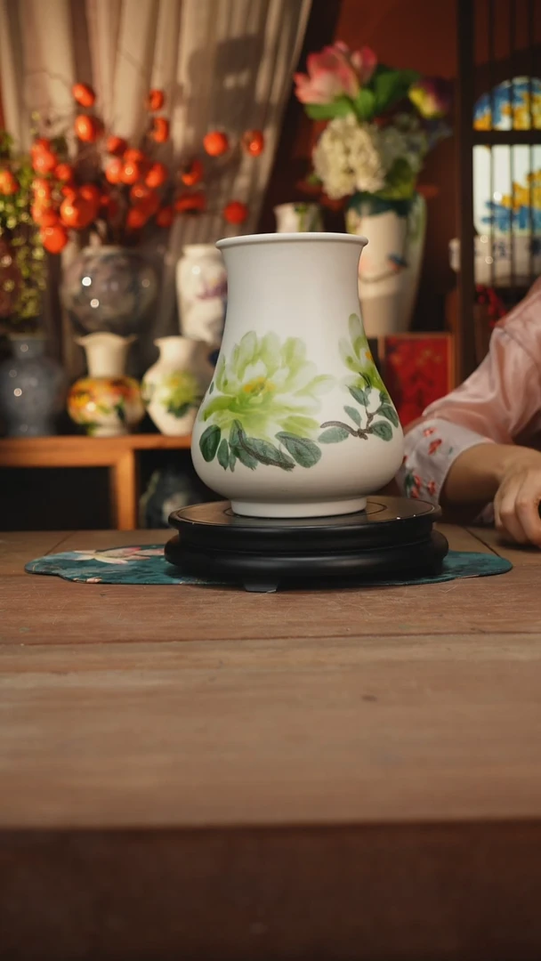 瓶景德镇设计师釉下手绘陶瓷花瓶