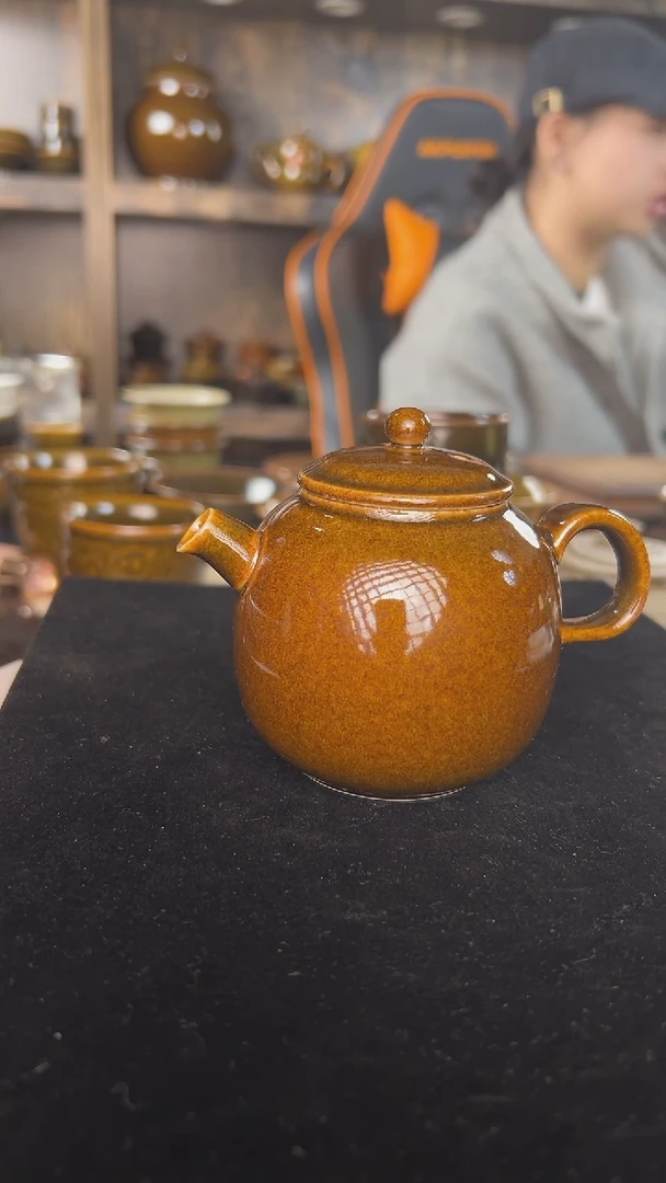 【闪购商品】鳝鱼黄色泡茶壶原矿釉