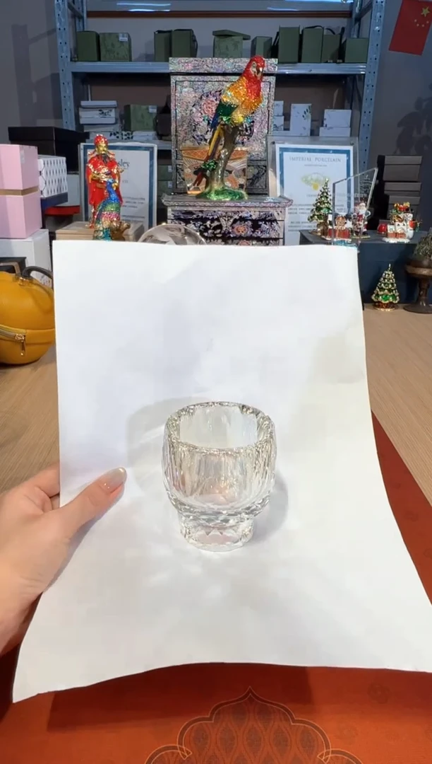 【闪购商品】杯140菱晔炫彩水晶茶杯（粉水晶）