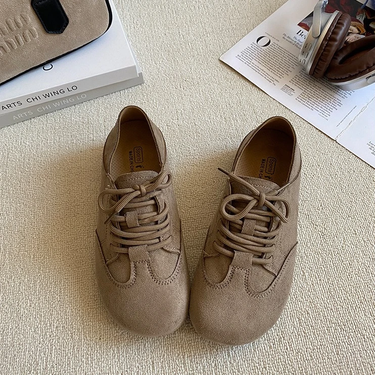 丑萌大头德训鞋女2025秋季新款软底舒适复古百搭英伦风休闲阿甘鞋