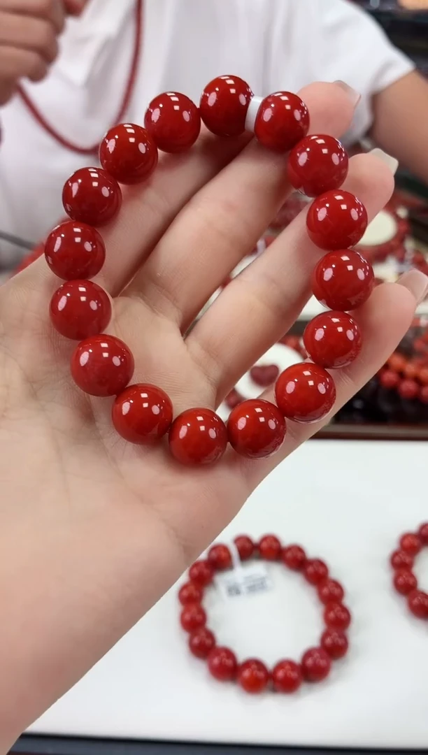 南红玛瑙瓦西手串12+未镶嵌一个/条