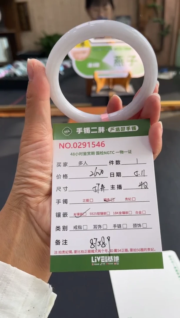 翡翠手镯（圆镯）未镶嵌多人