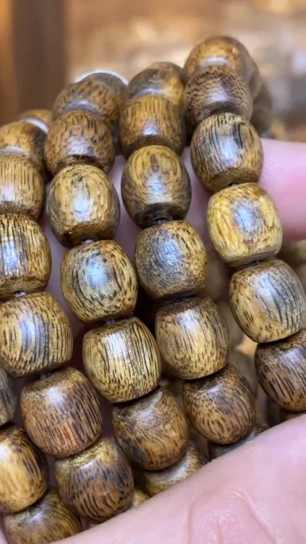 沉香手串 海南乌身圆叶老型单圈1.0+多样性发其一