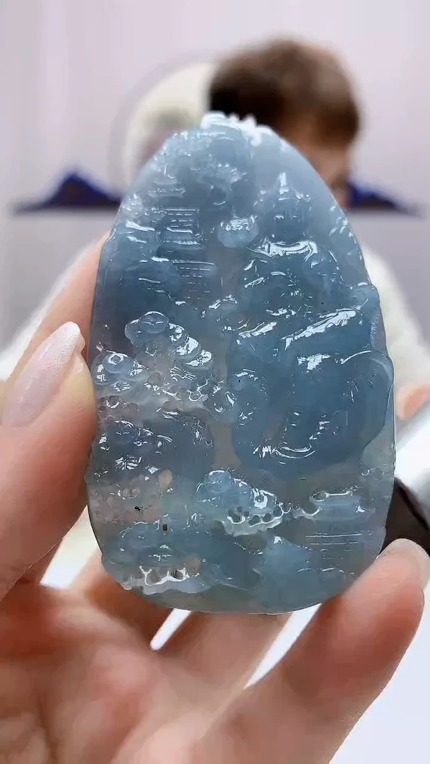 定制翡翠未镶嵌4868ms-毛货45观音