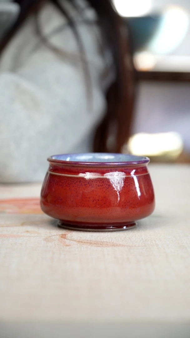 杯子瓷钧窑茶器摆件