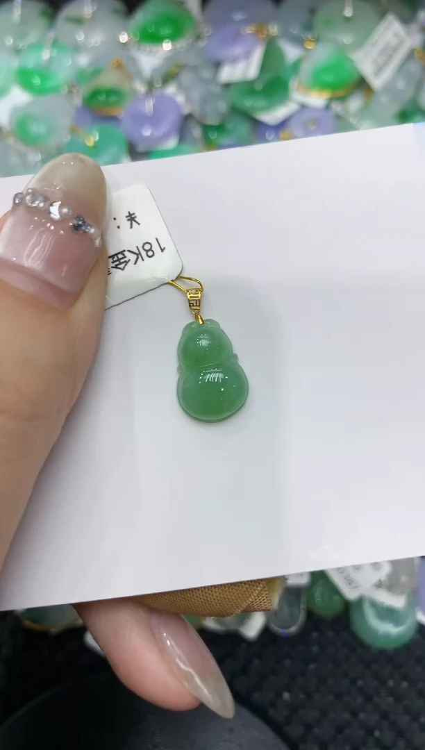 【闪购商品】翡翠颈饰18K金镶嵌222222222