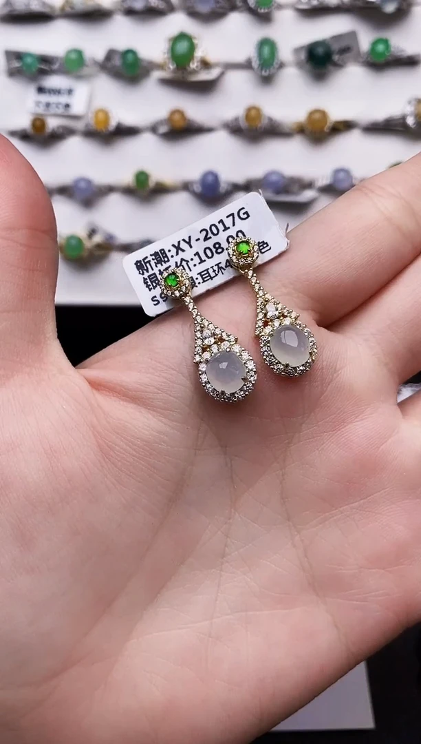 银S925镶嵌戒指翡翠0153