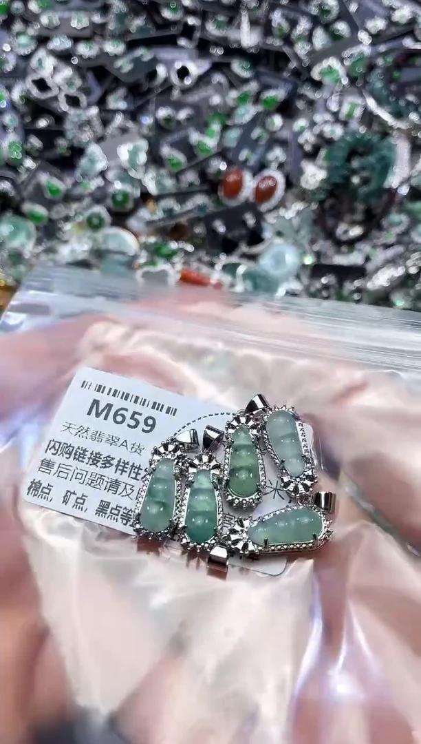 翡翠未镶嵌颈饰M659多样性发其一