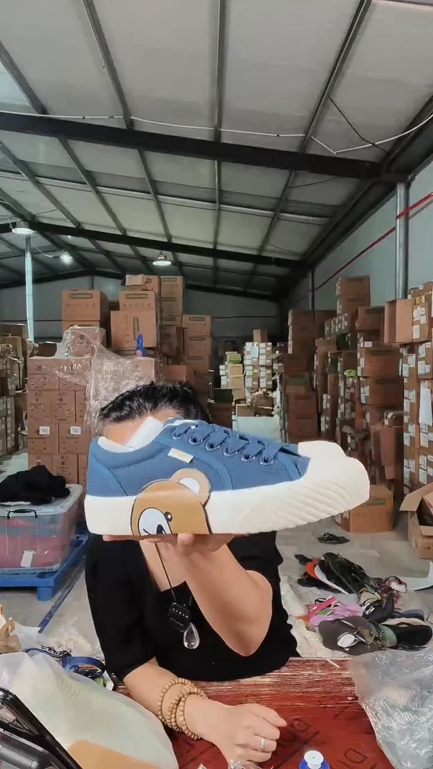 36码蓝色低帆布鞋