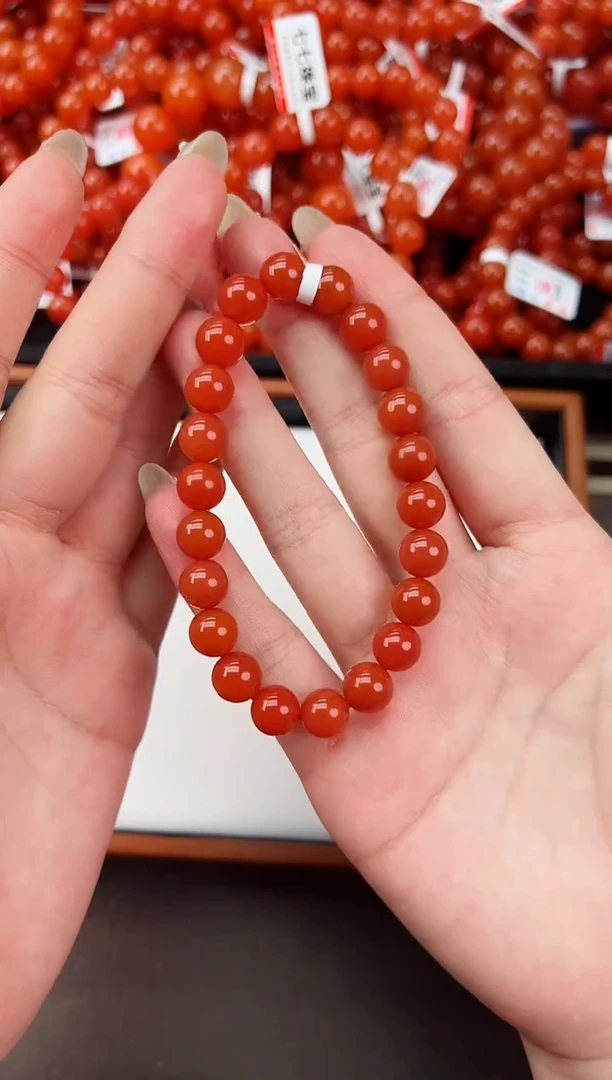 【闪购商品】南红玛瑙亮光手串卡9+未镶嵌保山杨柳滴水洞高品