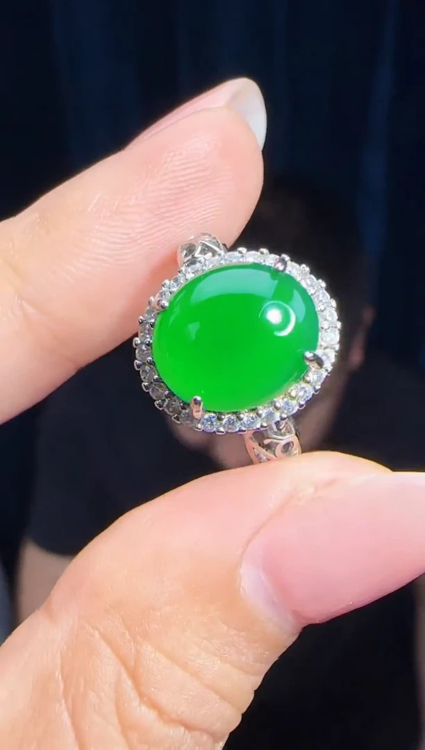 未镶嵌定制翡翠翡翠戒指5