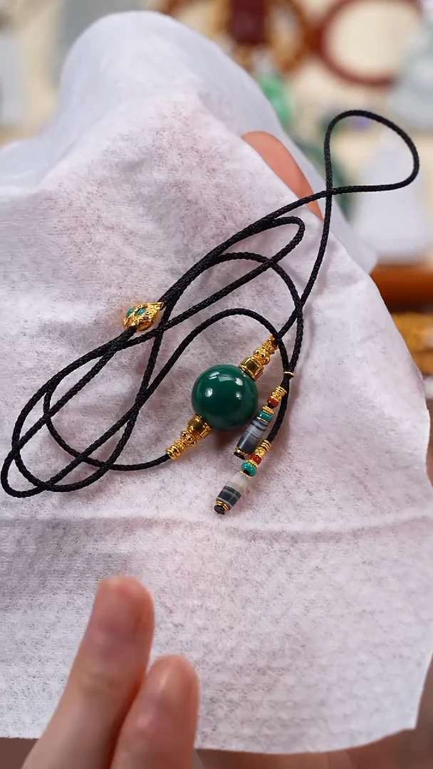 18K金镶嵌绿松石1双***鱼柒禧文玩回血好物