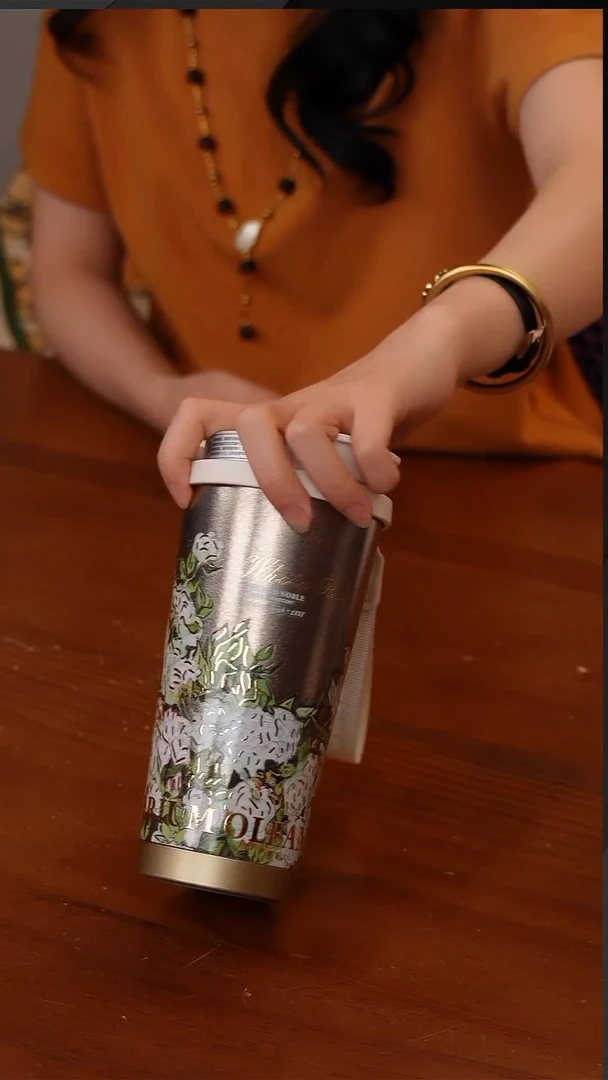 陶80-梵高系列纯钛咖啡杯520ml-白玫瑰