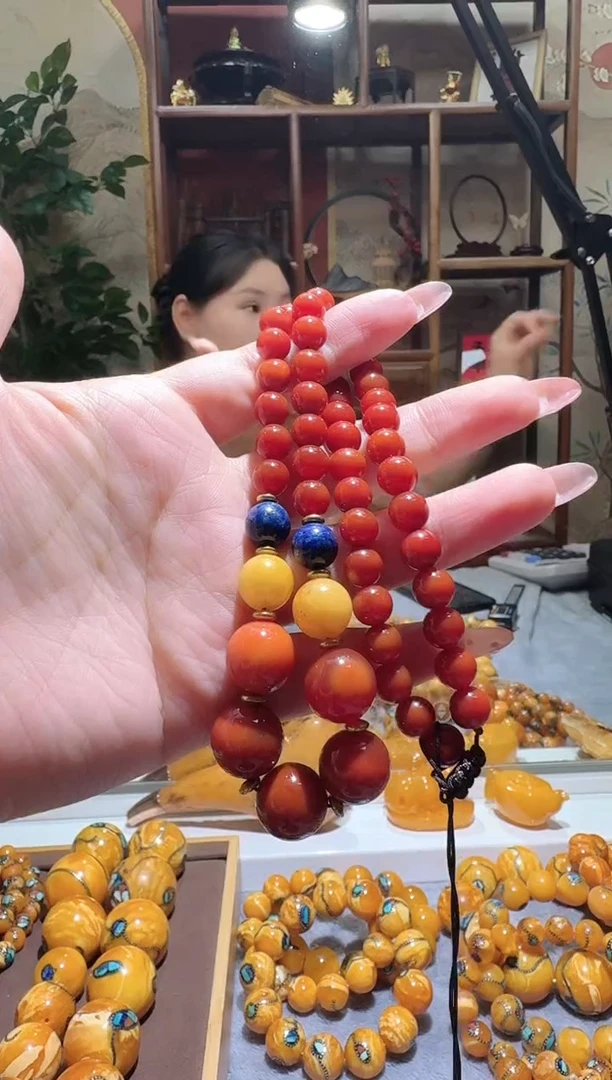 蜜蜡颈饰未镶嵌3天然蜜蜡珠宝奇石全都保真