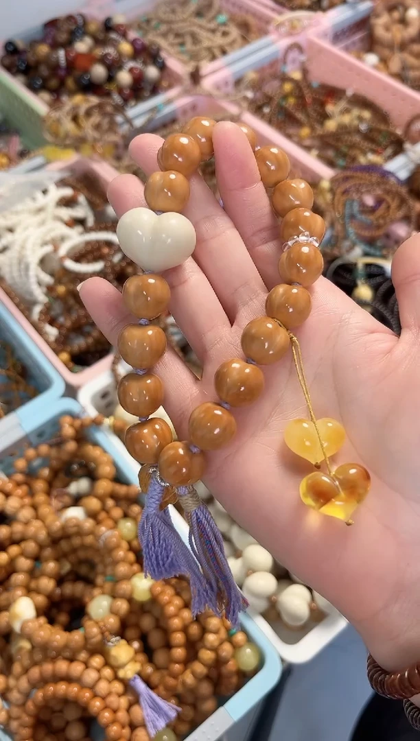 手串菩提根/象牙果爱*猴头光面屁桃手持14mm(编绳款)