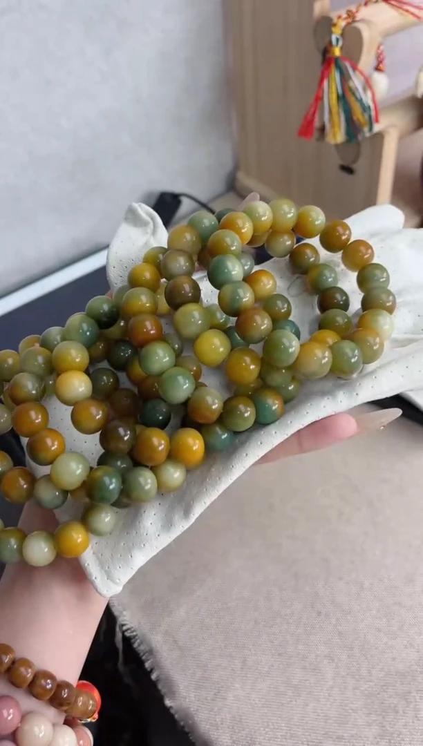 【闪购商品】菩提根/象牙果手串m677玉化苹果12*13mm手串