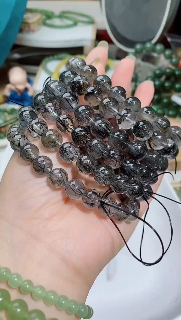 水晶手链未镶嵌480眼镜子打包