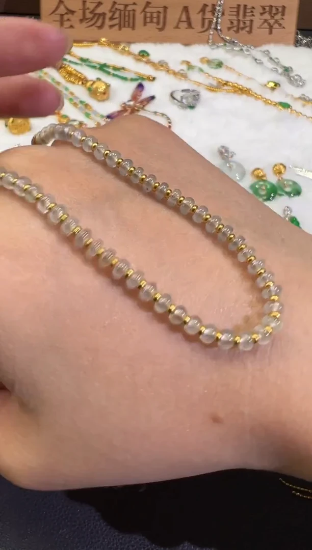 18K金镶嵌手链翡翠A231|5500