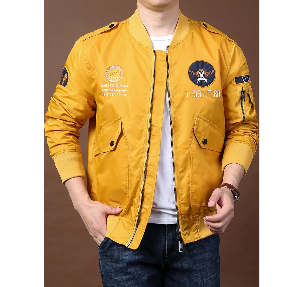 曼库帕娅员夹克男多袋工装棒球领大码宽松茄克男装速干外套潮