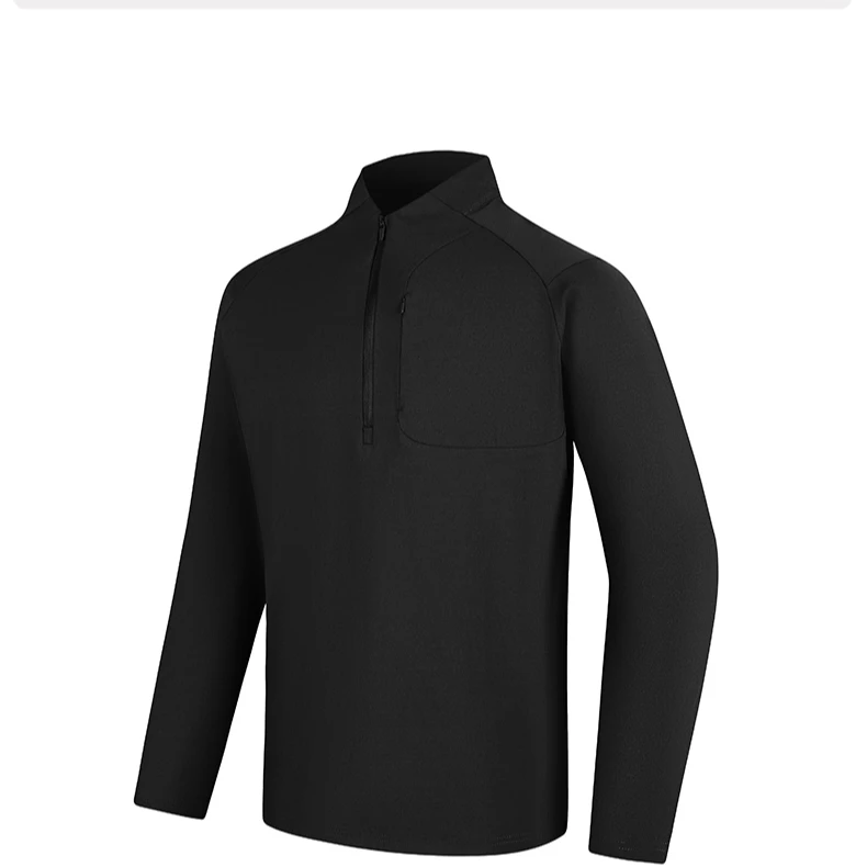 长袖男立领休闲秋冬商务立领T恤透气运动