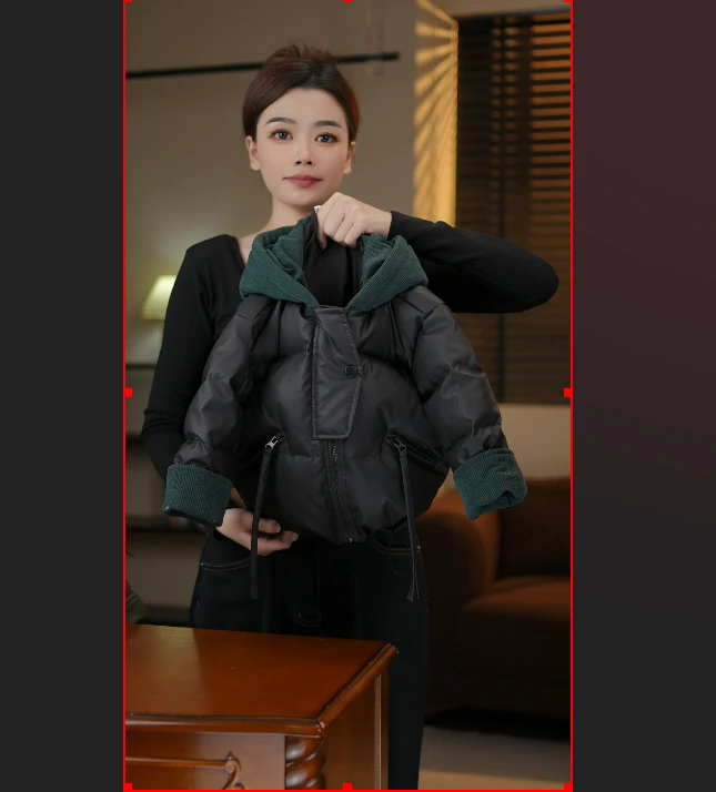 2025新款设计师时尚韩版洋气百搭冬季儿童连帽加厚加棉外套58616