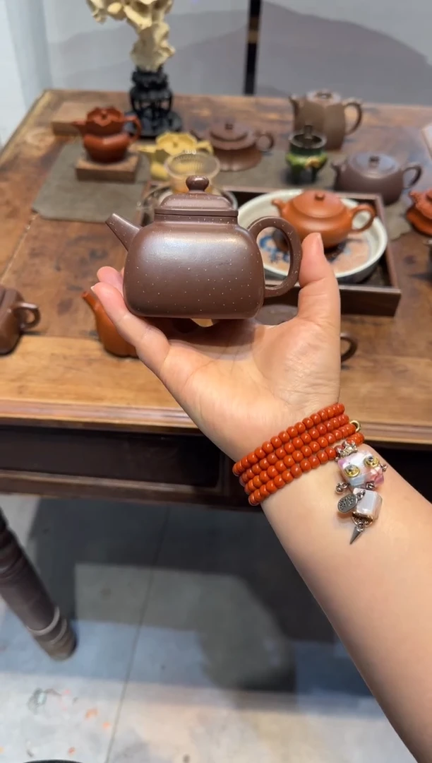 茶壶紫砂楚*四方坦然 铺砂