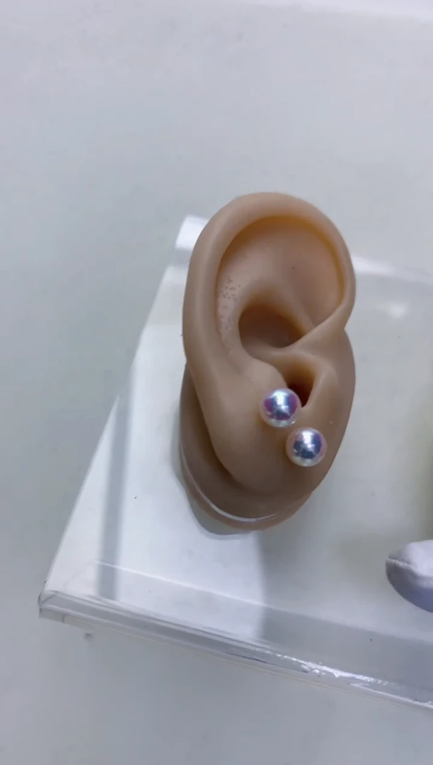 【闪购商品】海水珍珠饰品·18K金镶嵌6-7素钉定制