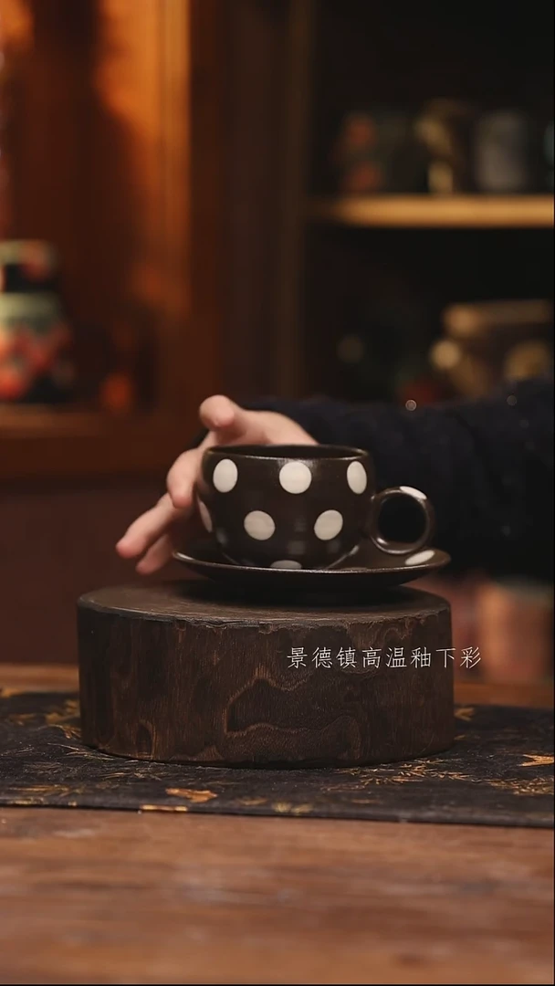 陶瓷  景德镇高温釉下手绘陶瓷@L487@