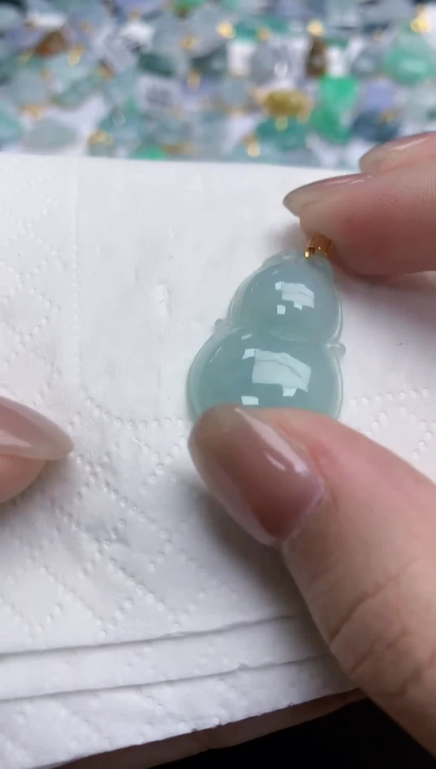 【闪购商品】翡翠颈饰18K金镶嵌天然缅甸翡翠A货