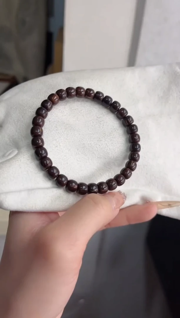 【闪购商品】菩提根/象牙果手串S99紫金库克桶珠6*7mm手串