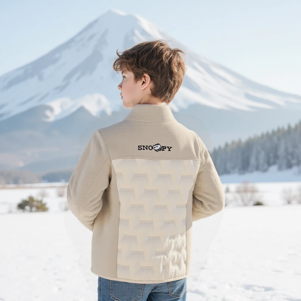 Snoopy/史努比校服神器拉链儿童棉服休闲男女休闲风立领运动外套