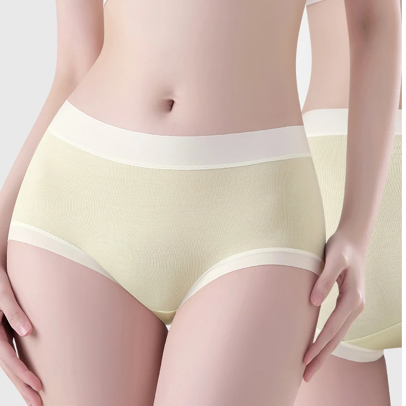 8605#提臀女三角内裤夏季运动风中腰收腹内裤莱赛尔大码透气无痕