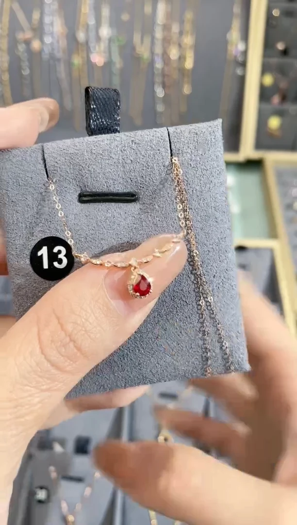 【闪购商品】红宝石颈饰18K金镶嵌项链