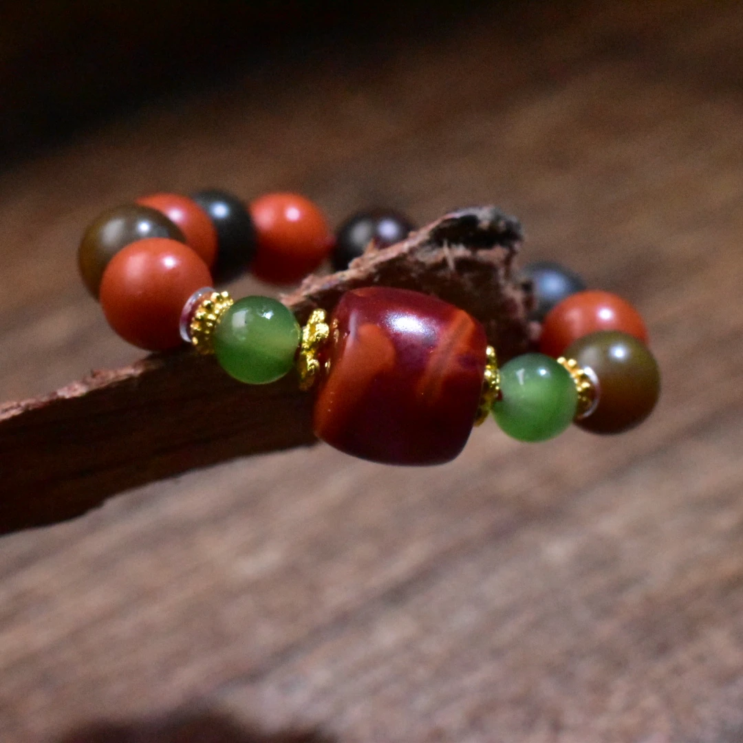 【一九珠宝】S925银南红包浆戒指-卡4mm-多样性发一件  YJ1338