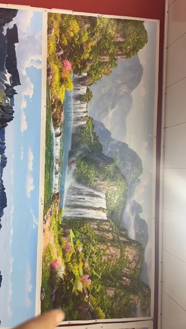 油画【103号】约2.2米*80cm丨朝鲜原创纯手绘孤品油画丨顺丰包邮