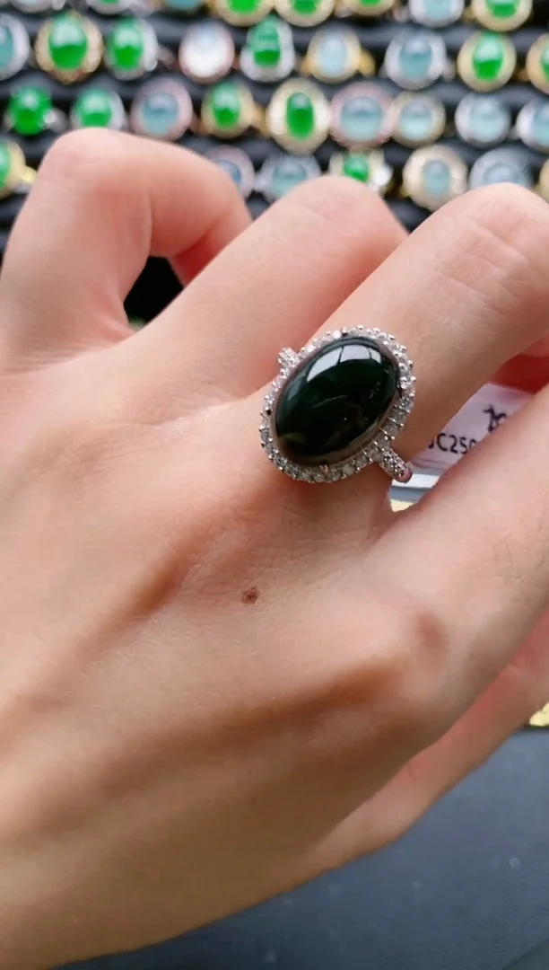 【闪购商品】翡翠戒指银S925镶嵌1111111