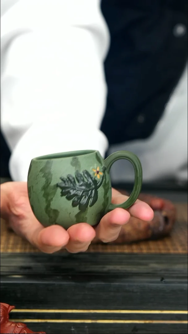 【闪购商品】紫砂茶壶17西瓜把杯 品茗杯
