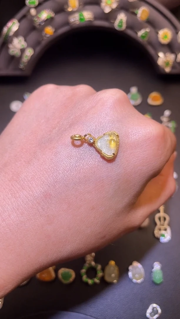 吊坠(不含链)银S925镶嵌翡翠1