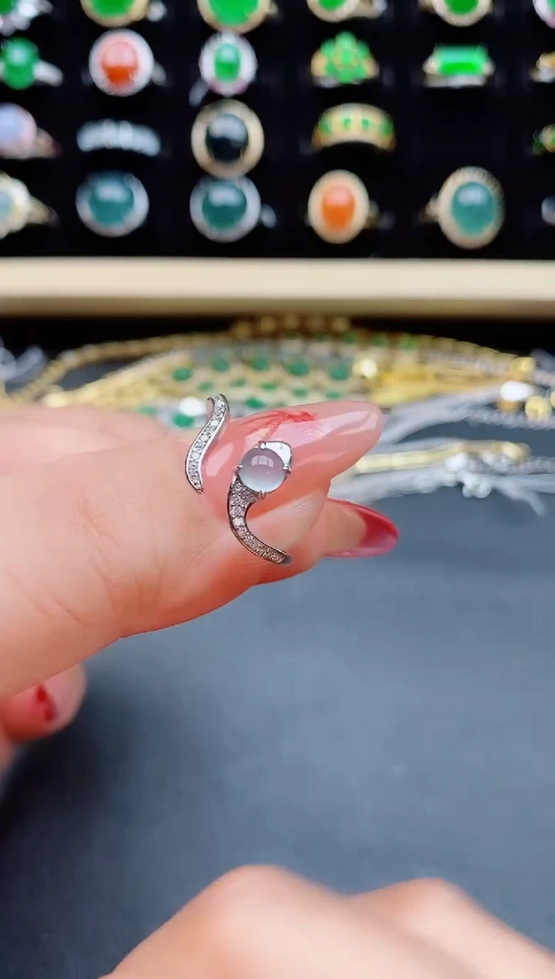 【闪购商品】翡翠戒指银S925镶嵌321321