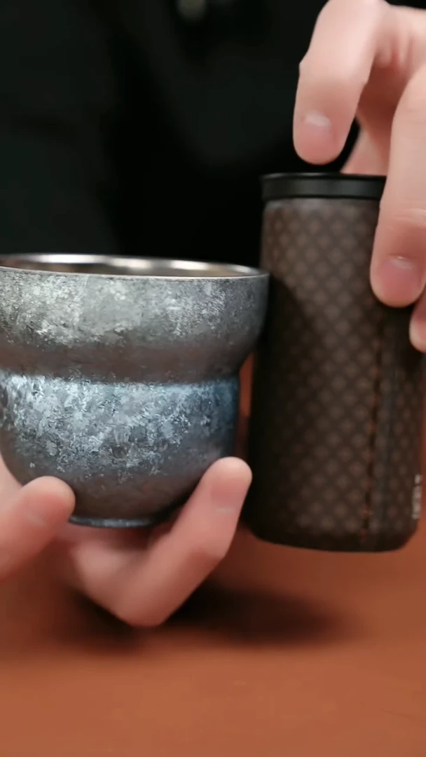 纯钛葫芦杯 咕咕一罐  蓝色