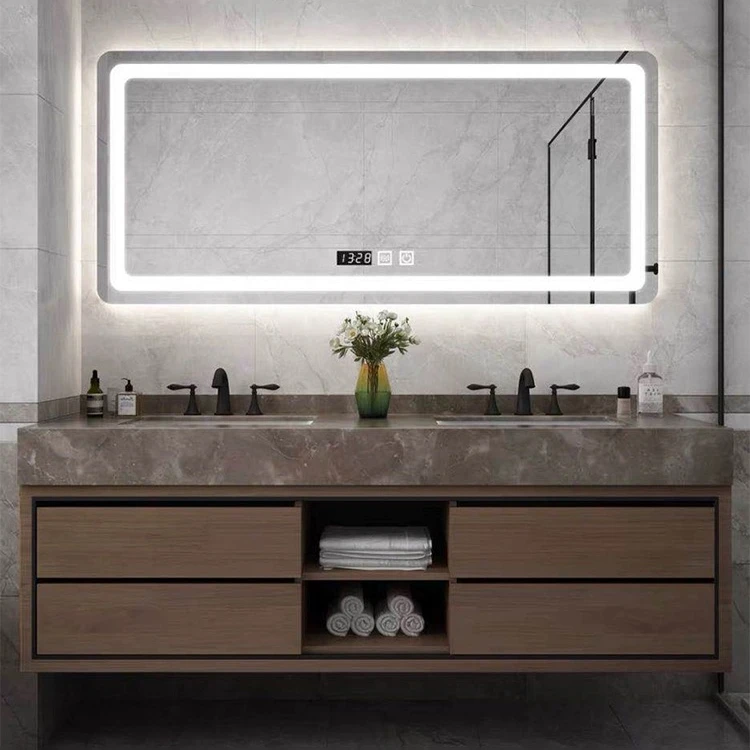 奥沁瑞卫浴柜双盆浴室柜组合现代简约大理石岩板洗手池台柜定制