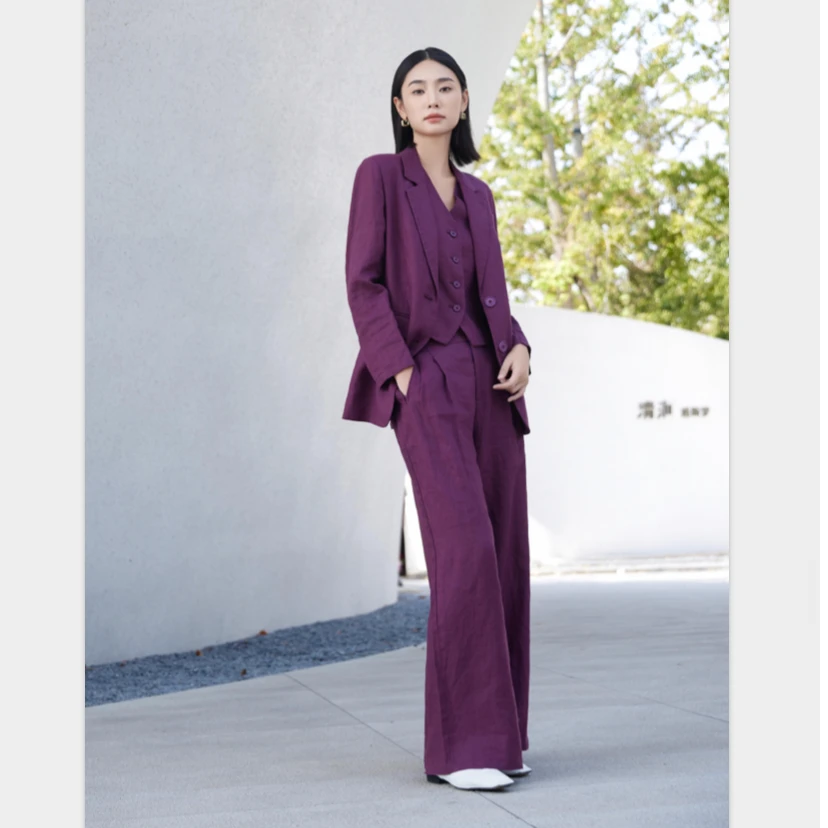 JINGYI璟逸2025春季新款亚麻西装J51S0501