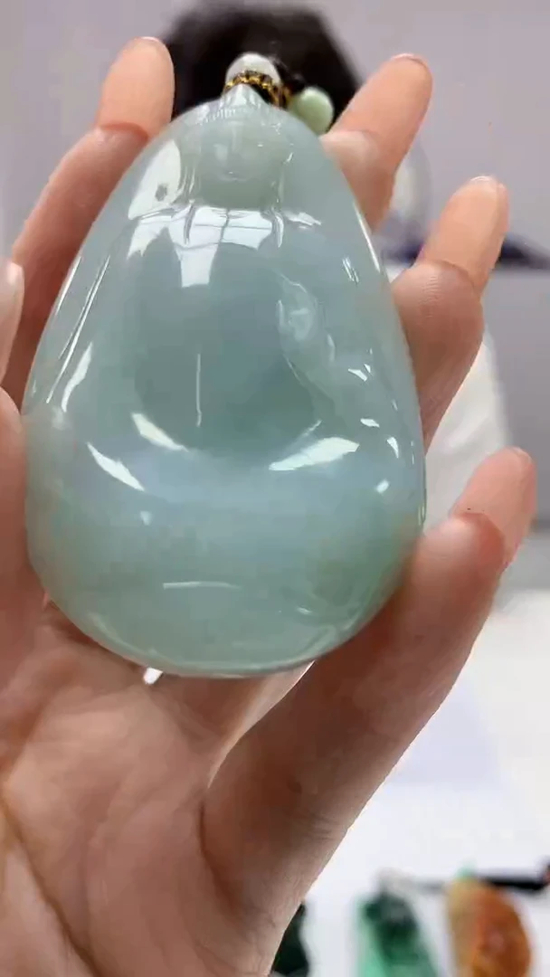【闪购商品】定制翡翠未镶嵌4688DD-毛货挂件赠珠链52