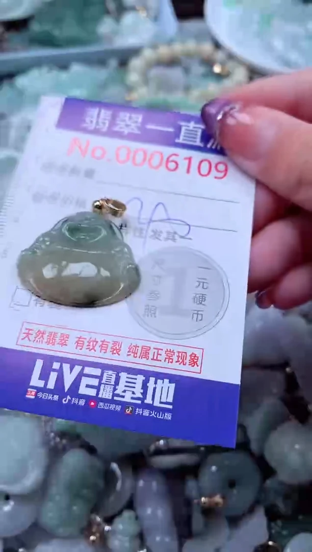 翡翠未镶嵌吊坠(不含链)6109