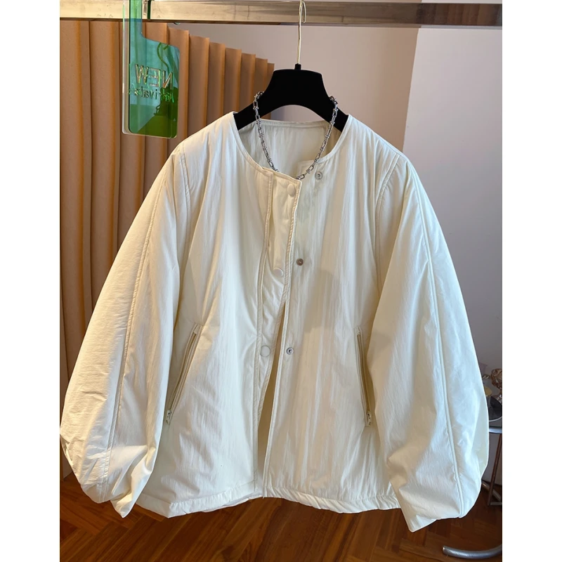 02719韩里韩气轻薄棉服女冬季款宽松休闲高级感洋气夹棉外套上衣