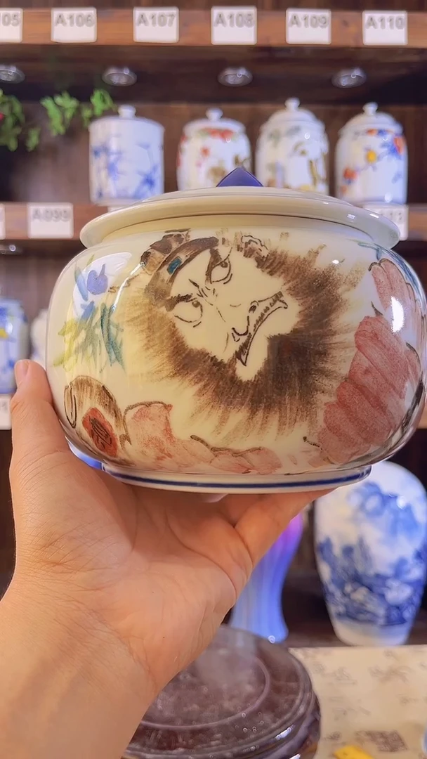 狐*君陶瓷纯迎手工手绘